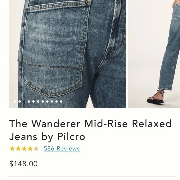 Anthropologie The Wanderer Mid-Rise Relaxed Jeans by Pilcro - Picture 6 of 8